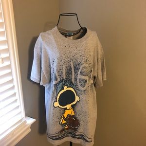 Peanuts tee with Charlie Brown screaming